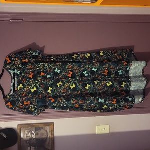 LuLaRoe High Low Dress with Colorful Butterfly Print